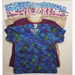 Nurses Scrub Tops. Lot of 5. Size M